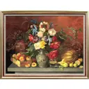 Репродукция картины И.Ф. Хруцкого «Цветы и плоды» 49x38см