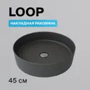 Раковина накладная Creavit loop Loop 45см цвет антрацит
