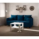 Раскладной диван Yorcom Санти 210x80x100 см велюр цвет синий