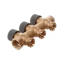 Коллектор Oventrop 4200553 на 3 выхода 3/4"x3/4" ВР-НР бронза