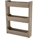 Стеллаж Wenge 13.5x69x59.5 см пластик цвет светло-серый