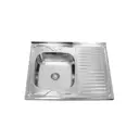 Мойка для кухни накладная левая No name Мойка Sinklight 80x60 см глубина чаши 16 см металл цвет металлический