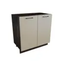 Напольный шкаф с 2 дверцами Атласный Серый 80x81.60x47.80 см фасад МДФ светло-серый каркас ЛДСП серый дуб Сурская мебель