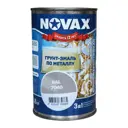 Грунт-эмаль 3 в 1 по металлу Novax глянцевая цвет серый RAL 7040 0.8 кг