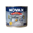 Грунт-эмаль 3 в 1 по металлу Novax цвет серый 2.4 кг