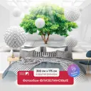 Фотообои флизелиновые Первое ателье Дерево и шары ежи 300x175 см pw94418-3