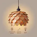 Люстра подвесная BrilLight Love-42.2 1 лампа 15 м² цвет светло-коричневый