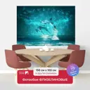 Фотообои флизелиновые Первое ателье 150x100 см Три дельфина под созвездиями pw72270-1