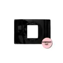 Рамка для розеток и выключателей Aling-conel Eon 80x120 мм для узкой кнопки 1 пост цвет чёрный набор 3 шт.