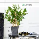 Кашпо Pyramid hl25-20g Evabrick 20 см 25 см 5 л полимербетон серый/серебристый