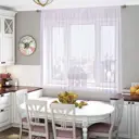 Тюль Дождик YML796 на шторной ленте 200x200 см, цвет сиреневый