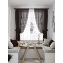 Тюль на шторной ленте At Home Санемир 300x150 см цвет коричневый