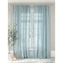 Тюль на шторной ленте At Home Геометрия 150x260 см цвет синий, голубой