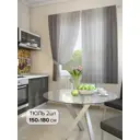 Тюль для кухни на шторной ленте At Home Хроа 150x180 см цвет графит