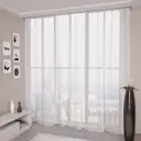 Тюль YML484 на шторной ленте 250x500 см, цвет молочный