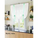 Тюль на шторной ленте At Home Лайкс 150x150 см цвет бело-бирюзовый