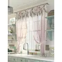 Тюль на шторной ленте для кухни Helga Кеори 150x180 см цвет бежевый
