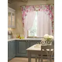 Тюль на шторной ленте для кухни Helga Динара 150x180 см цвет красный