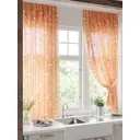 Тюль на шторной ленте для кухни Helga Каминест 150x180 см цвет оранжевый
