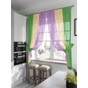 Тюль на шторной ленте для кухни Helga Инганс 140x180 см цвет сиреневый