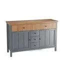 Комод Дом Мебели Сканди 232 135x44x85 см 5 ящиков сосна цвет серый