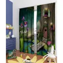 Комплект штор на шторной ленте блэкаут Helga Домик в лесу 150x260 см цвет коричневый