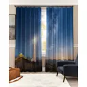 Комплект штор на шторной ленте блэкаут Helga Звездный маяк 150x260 см цвет бежевый
