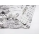 Штора на шторной ленте жаккард цветы 170x250 см цвет серый