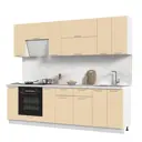 Кухонный гарнитур Стендмебель Альфа 260x217x47.8 см ЛДСП цвет белый/бежевый
