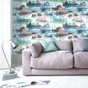 Обои флизелиновые Style Decor Визит бежево-голубые 1.06 м 1051-62 10-1051