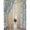 Комплект штор на шторной ленте AT Home Ланмиарк 150x250 см цвет голубой