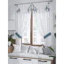 Штора на шторной ленте для кухни Helga Шолинкер 180x150 см цвет белый