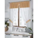 Штора на шторной ленте для кухни Helga Минсерис 180x150 см цвет белый