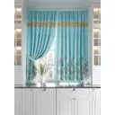 Штора на шторной ленте для кухни Helga Батфилс 180x150 см цвет серый