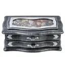 Шкатулка 798700 металл и ПВХ цвет серый