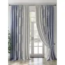 Комплект штор на шторной ленте AT Home Ринетрес 220x260 см цвет синий