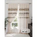 Комплект штор на шторной ленте AT Home Ремелерс 150x260 см цвет бежевый
