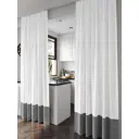 Комплект штор на шторной ленте AT Home Кривсен 150x250 см цвет белый