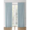 Комплект штор на шторной ленте Decoracion Диагональная шотландская клетка 145x275 см цвет белый голубой