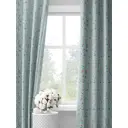 Голубые шторы с оранжевыми цветочками florado #33182605