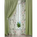 Комплект штор на шторной ленте AT Home Элтис 150x260 см цвет зеленый