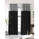 Комплект штор на шторной ленте AT Home Филнерси 150x250 см цвет черный