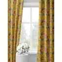 Комплект штор на шторной ленте Decoracion Птицы в пионах 145x275 см цвет желтый