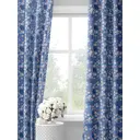 Комплект штор на шторной ленте Decoracion Как будто хлопок 145x275 см цвет белый синий