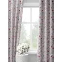 Комплект штор на шторной ленте Decoracion Цветы и ягоды 145x275 см цвет белый сиреневый бордовый