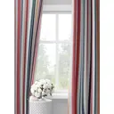 Комплект штор на шторной ленте Decoracion Стильные полоски 145x275 см цвет красный кремовый бирюзовый
