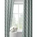 Комплект штор на шторной ленте Decoracion Нежная магнолия 145x275 см цвет голубой