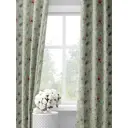 Комплект штор на шторной ленте Decoracion Цветущие розы 145x275 см цвет зеленый красный оливковый
