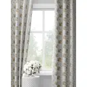 Комплект штор на шторной ленте Decoracion Бурундуки в цветочках 145x275 см цвет коричневый светло-серый оливковый