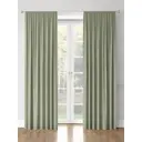 Комплект штор на шторной ленте Decoracion Клетка Кембридж 145x275 см цвет оливковый